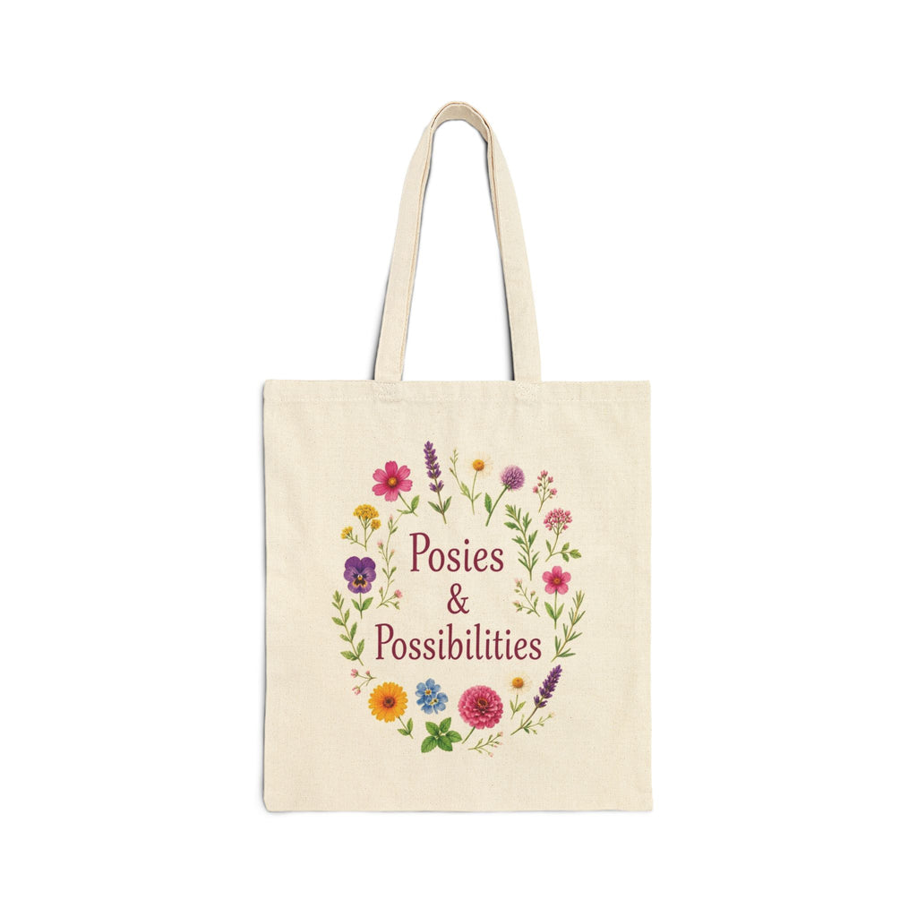Posies & Possibilities — Floral Cotton Tote Bag