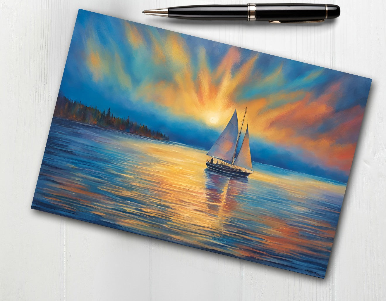 Sailboat Note Cards | Handmade Nature Stationery Set
