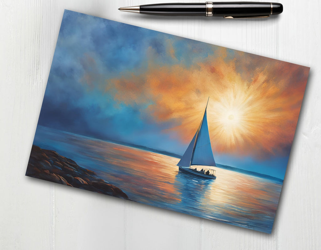 Sailboat Note Cards | Handmade Nature Stationery Set