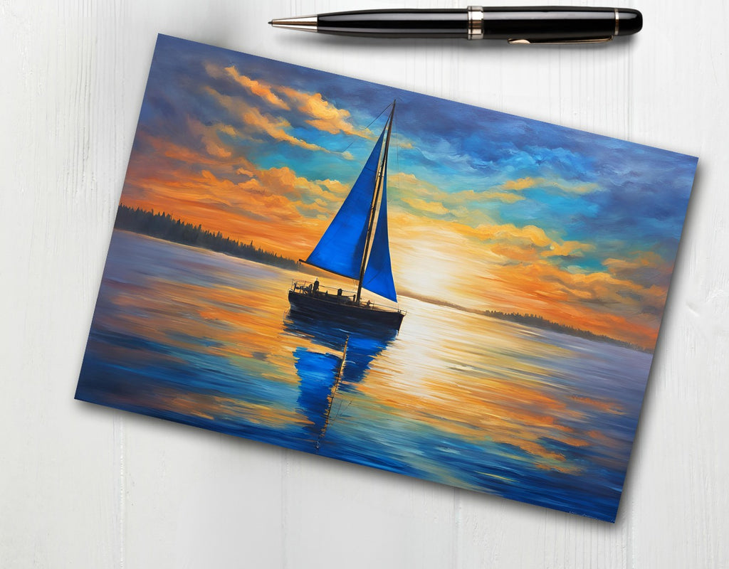 Sailboat Note Cards | Handmade Nature Stationery Set