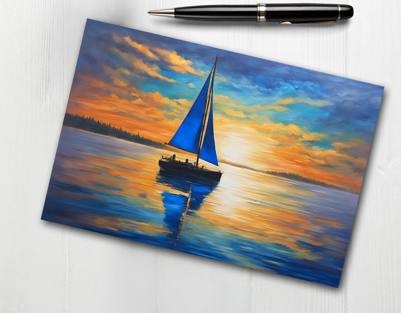 Sailboat Note Cards | Handmade Nature Stationery Set