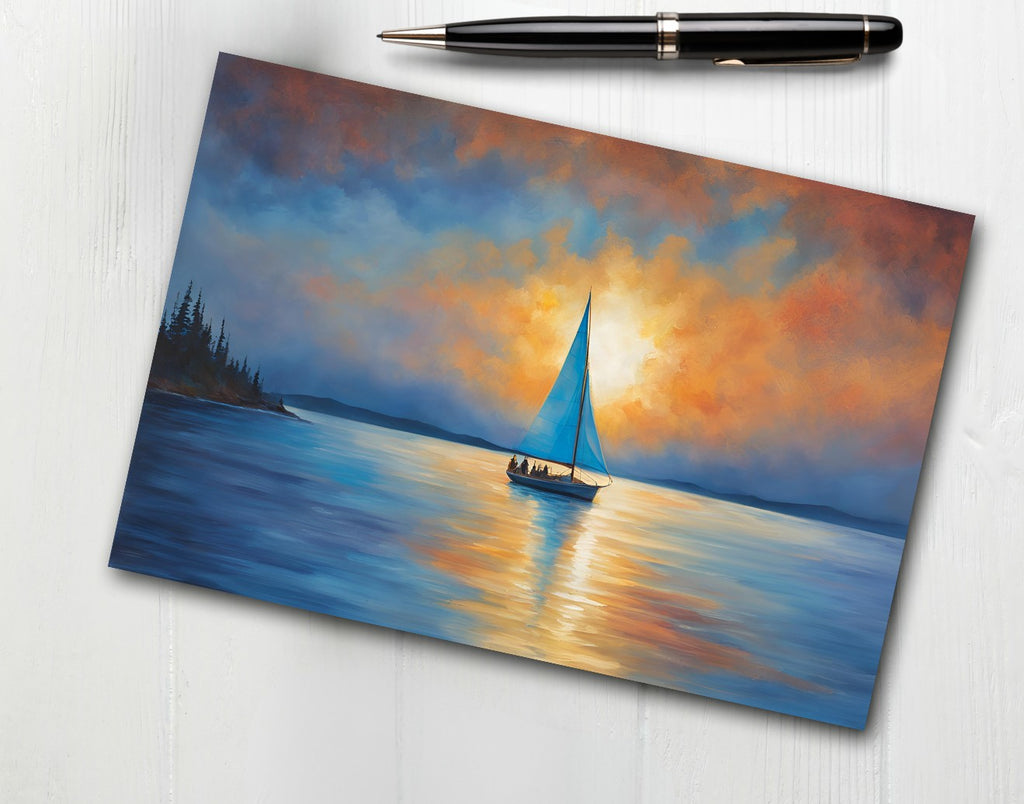 Sailboat Note Cards | Handmade Nature Stationery Set