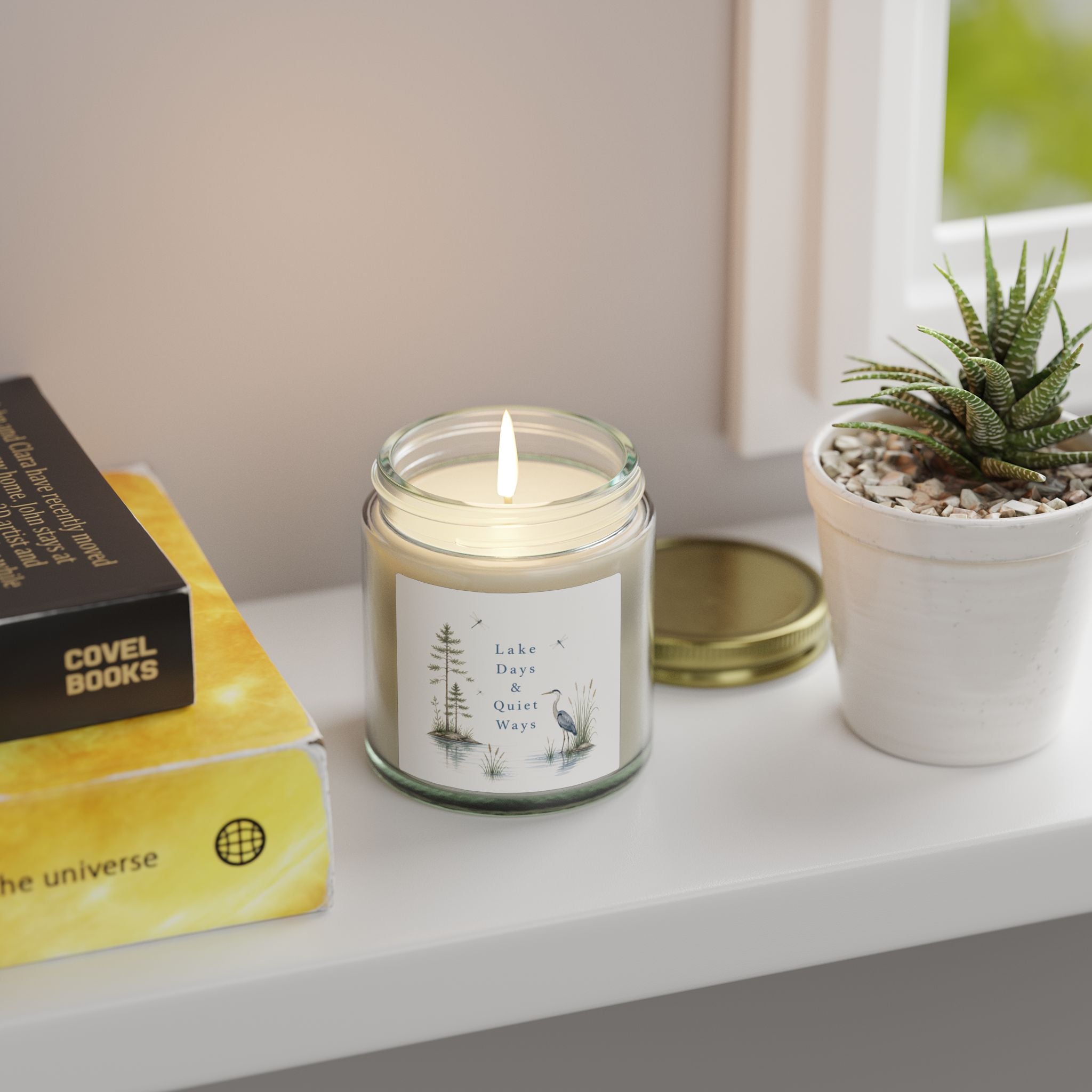 Lake Days & Quiet Ways Scented Candle — Coconut Apricot Wax (4oz & 9oz)