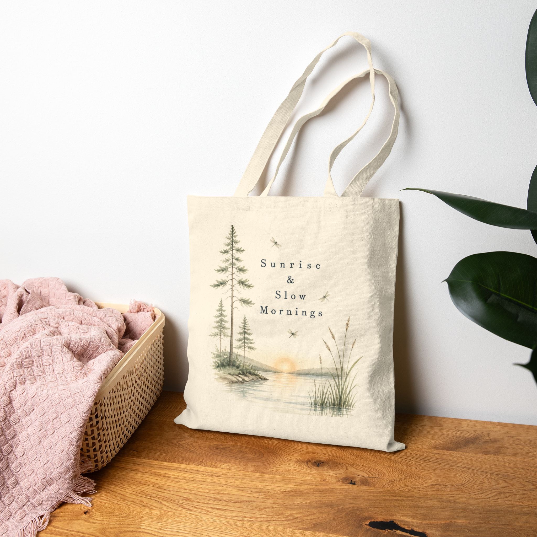 Sunrise & Slow Mornings — Nature Canvas Tote