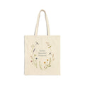 Gather Beautiful Moments — Floral Canvas Tote Bag