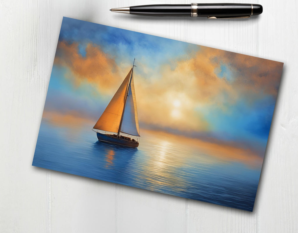 Sailboat Note Cards | Handmade Nature Stationery Set