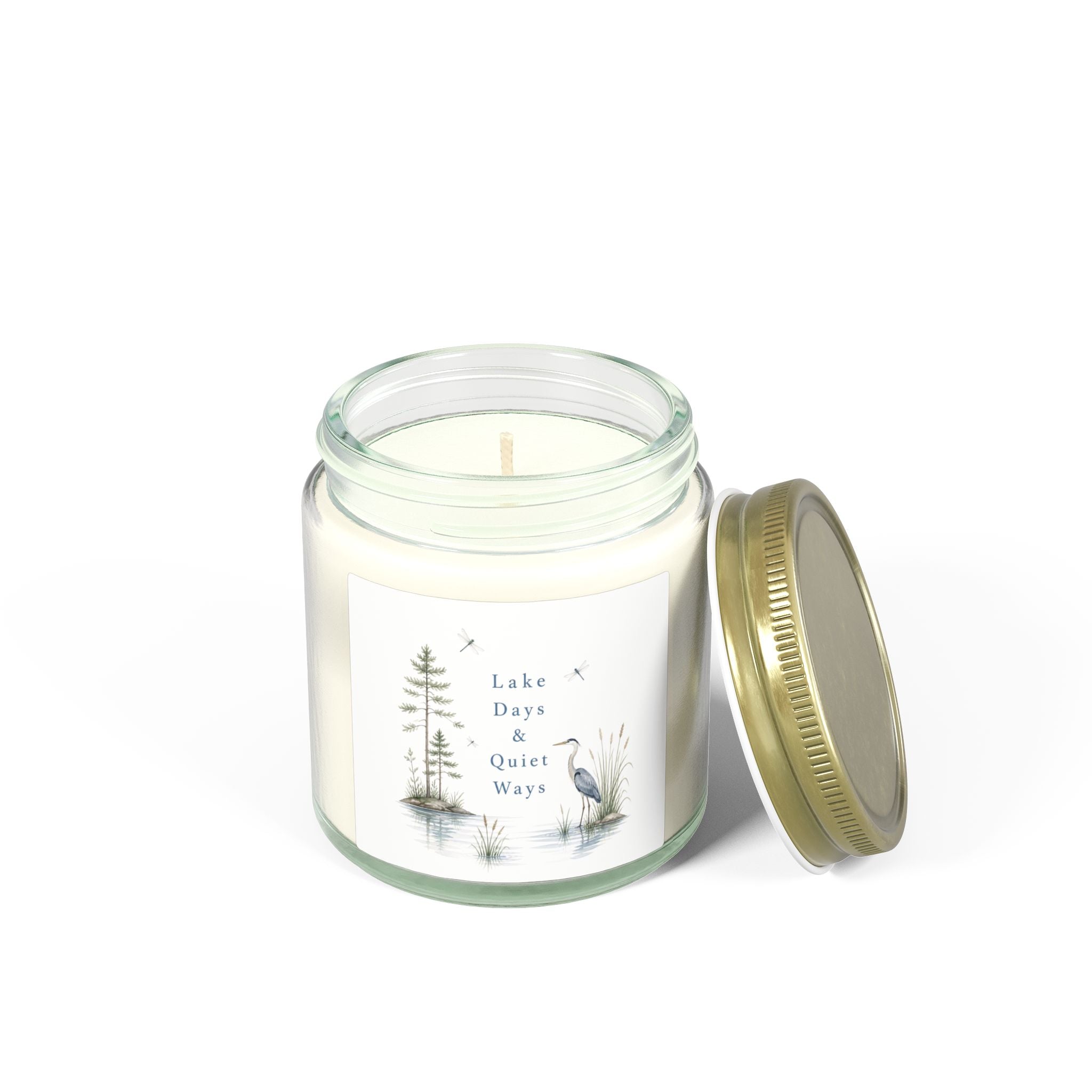 Lake Days & Quiet Ways Scented Candle — Coconut Apricot Wax (4oz & 9oz)