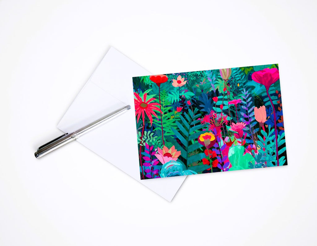 Tropical Flower Note Cards | Handmade Nature Stationery Set