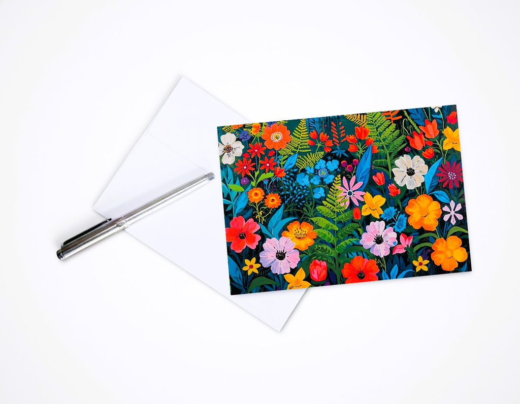 Tropical Flower Note Cards | Handmade Nature Stationery Set