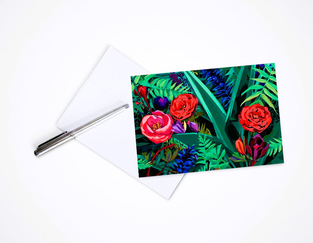 Tropical Flower Note Cards | Handmade Nature Stationery Set
