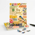 Vintage Chirpy Bird Note Cards, Set of 10 Handmade 5x7 Encouragement Greeting Cards