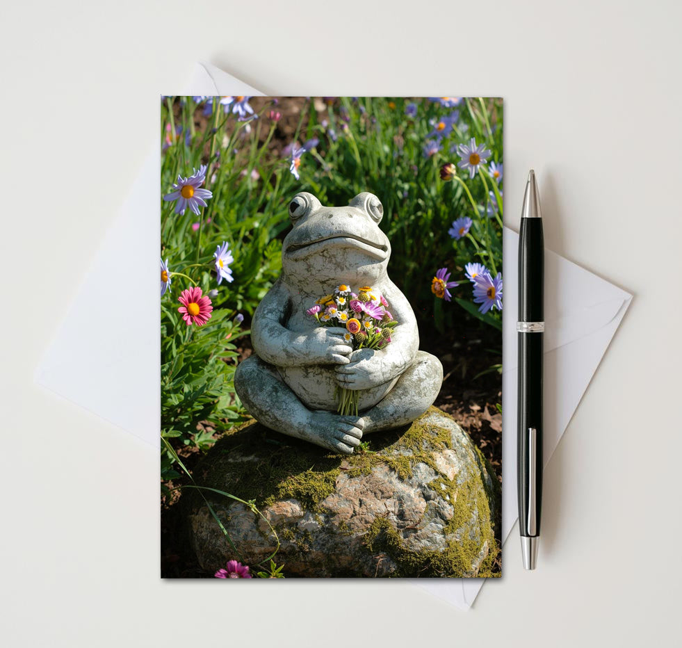Flower Frog Note Cards | Handmade Nature Stationery Set