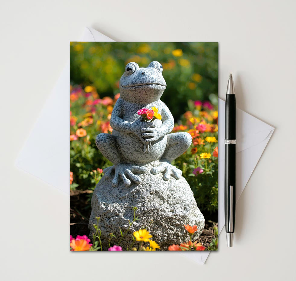 Flower Frog Note Cards | Handmade Nature Stationery Set