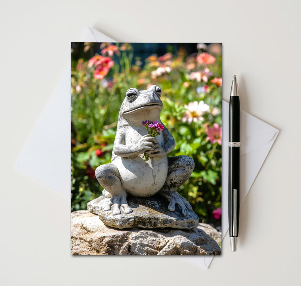Flower Frog Note Cards | Handmade Nature Stationery Set