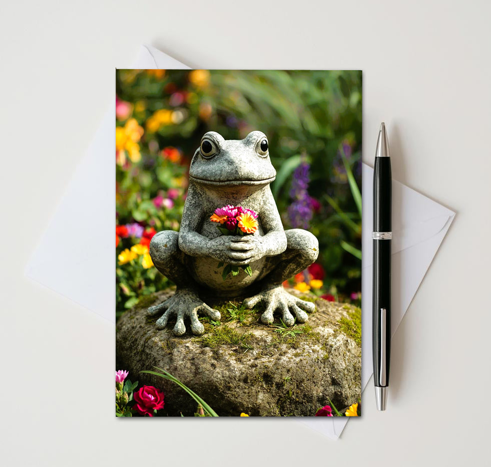 Flower Frog Note Cards | Handmade Nature Stationery Set