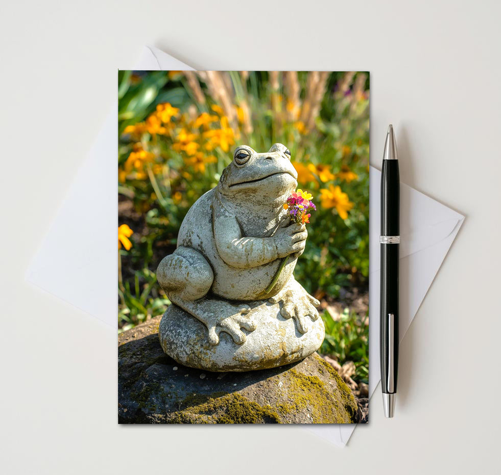 Flower Frog Note Cards | Handmade Nature Stationery Set