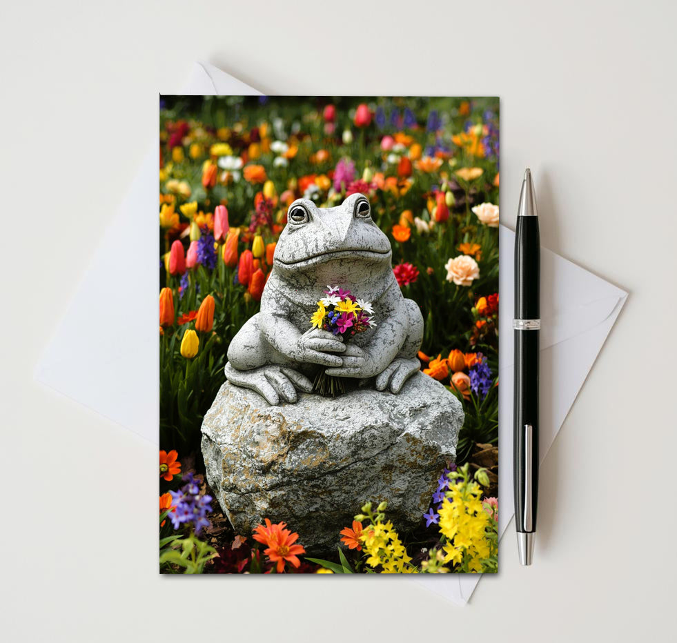 Flower Frog Note Cards | Handmade Nature Stationery Set