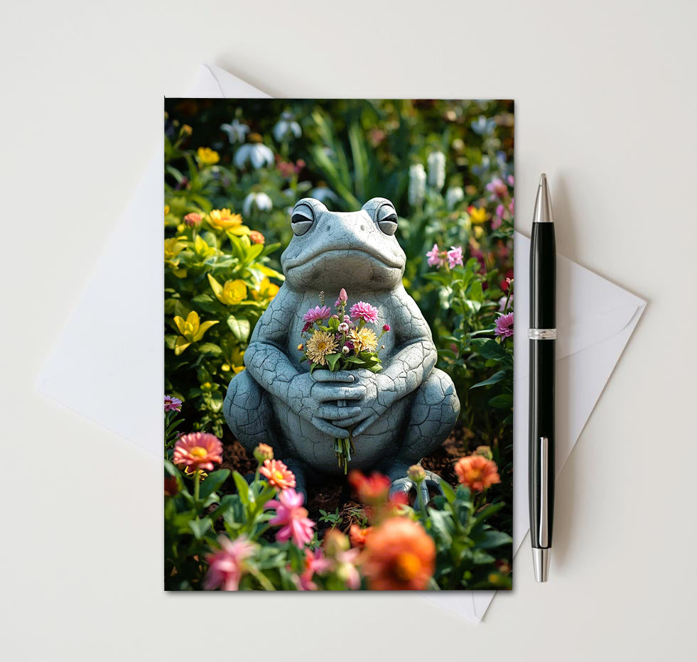 Flower Frog Note Cards | Handmade Nature Stationery Set