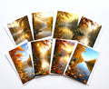 Autumn River Note Cards Set of 8, Fall Lake Landscape Blank Greeting Cards, Scenic Nature Foliage Stationery, 5x7 Cards with Envelopes