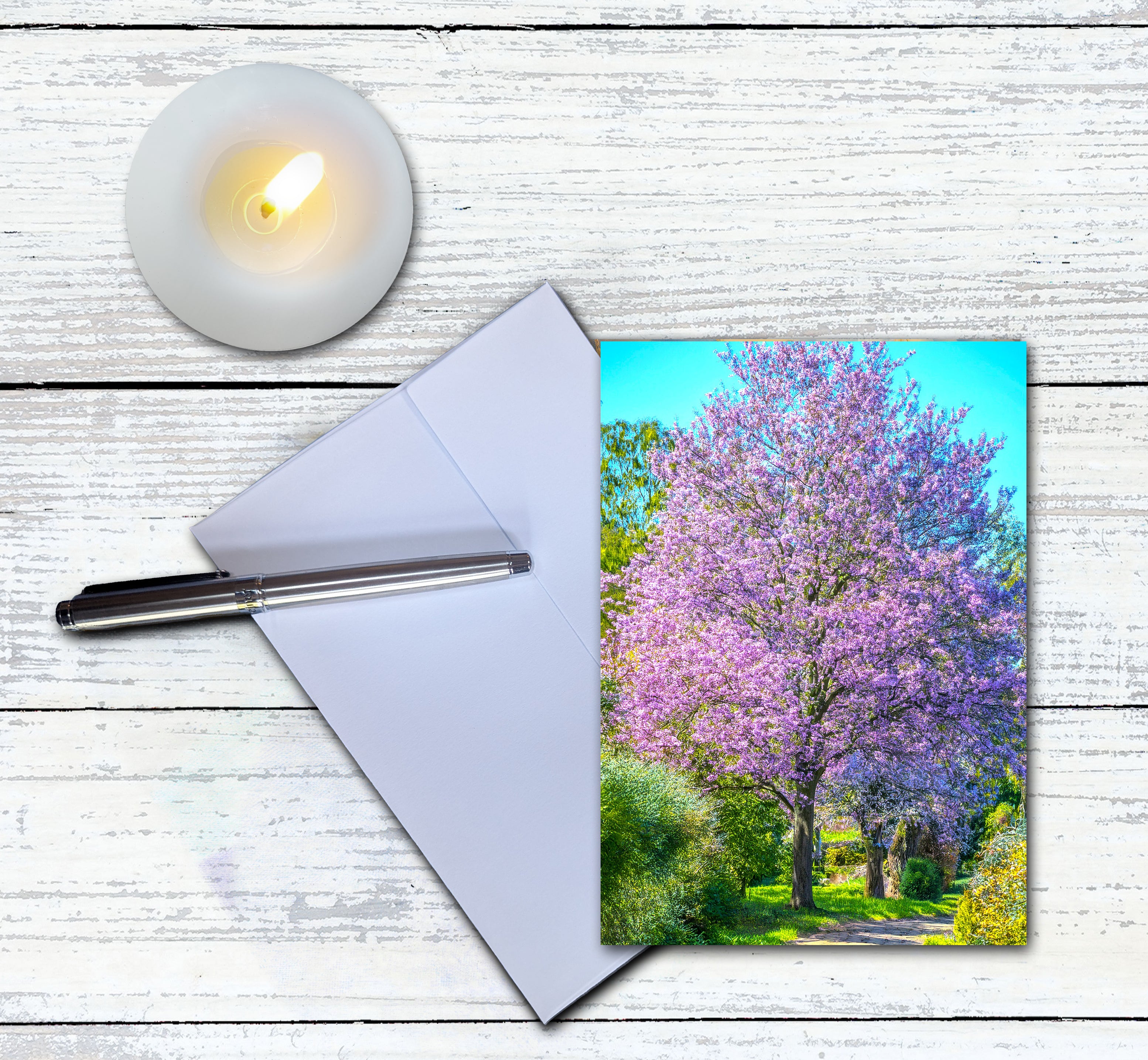 Flowering Tree Note Cards | Handmade Nature Stationery Set
