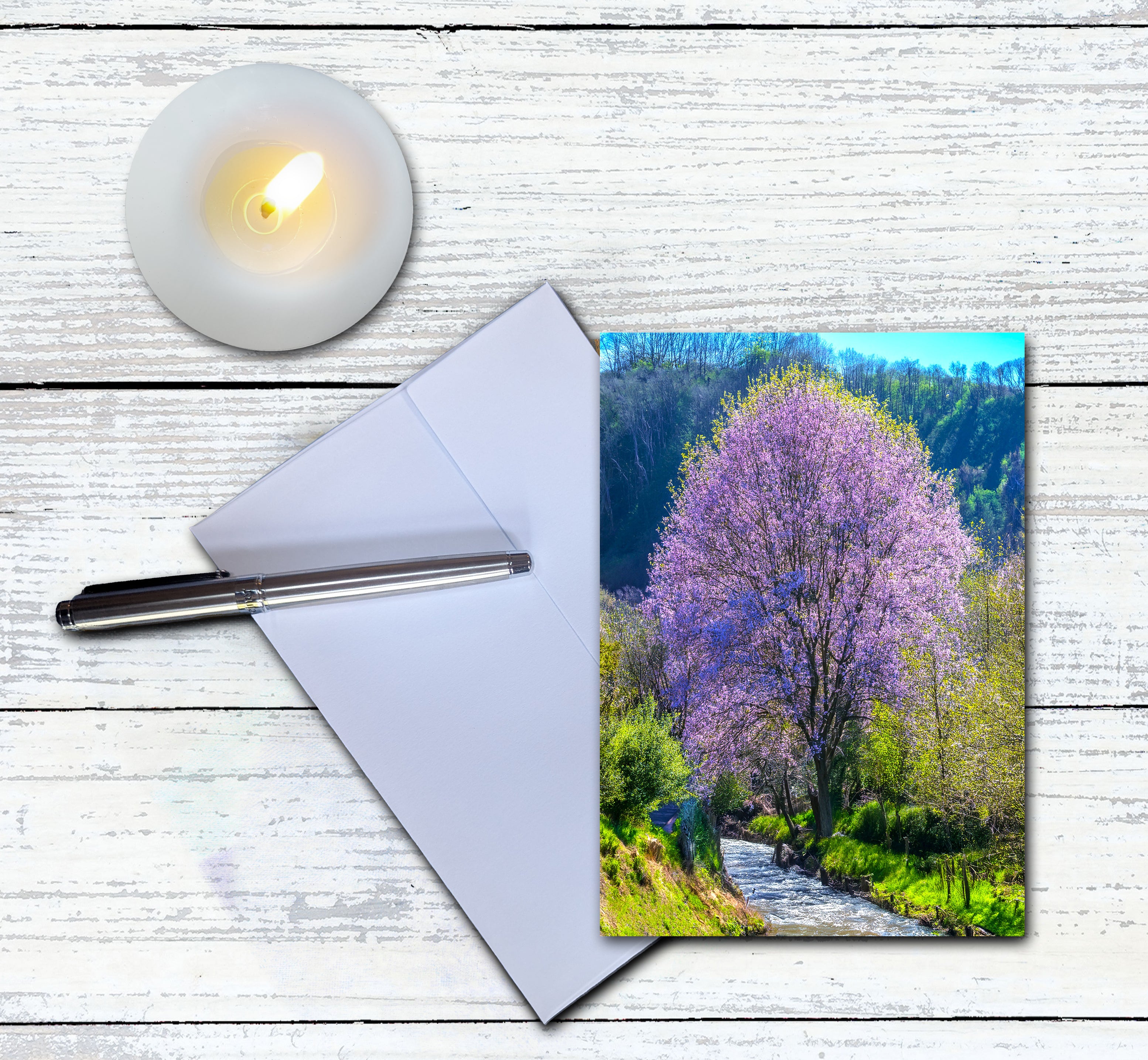 Flowering Tree Note Cards | Handmade Nature Stationery Set