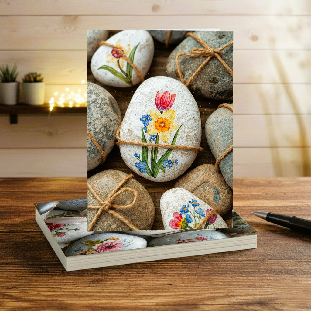 Painted Rock Note Cards | Handmade Nature Stationery Set