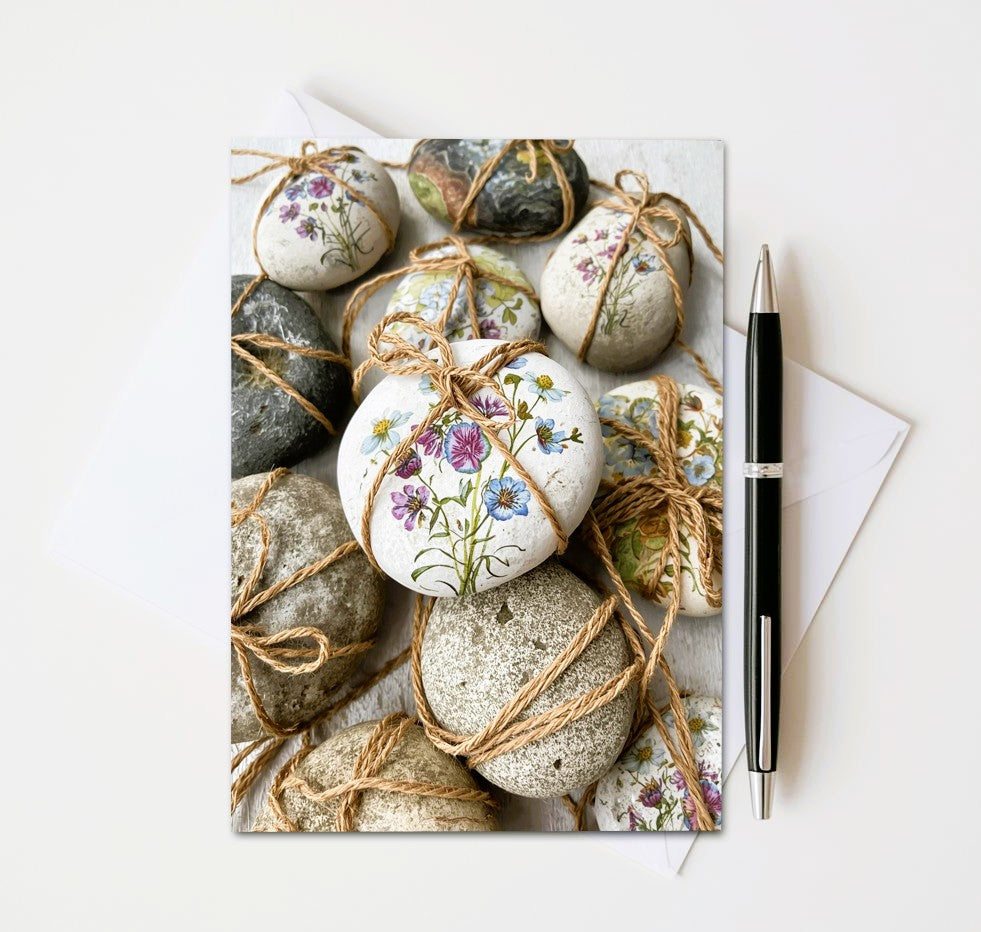 Painted Rock Note Cards | Handmade Nature Stationery Set