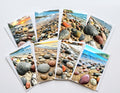Lake Superior stone note card set with sunlit beach pebbles
