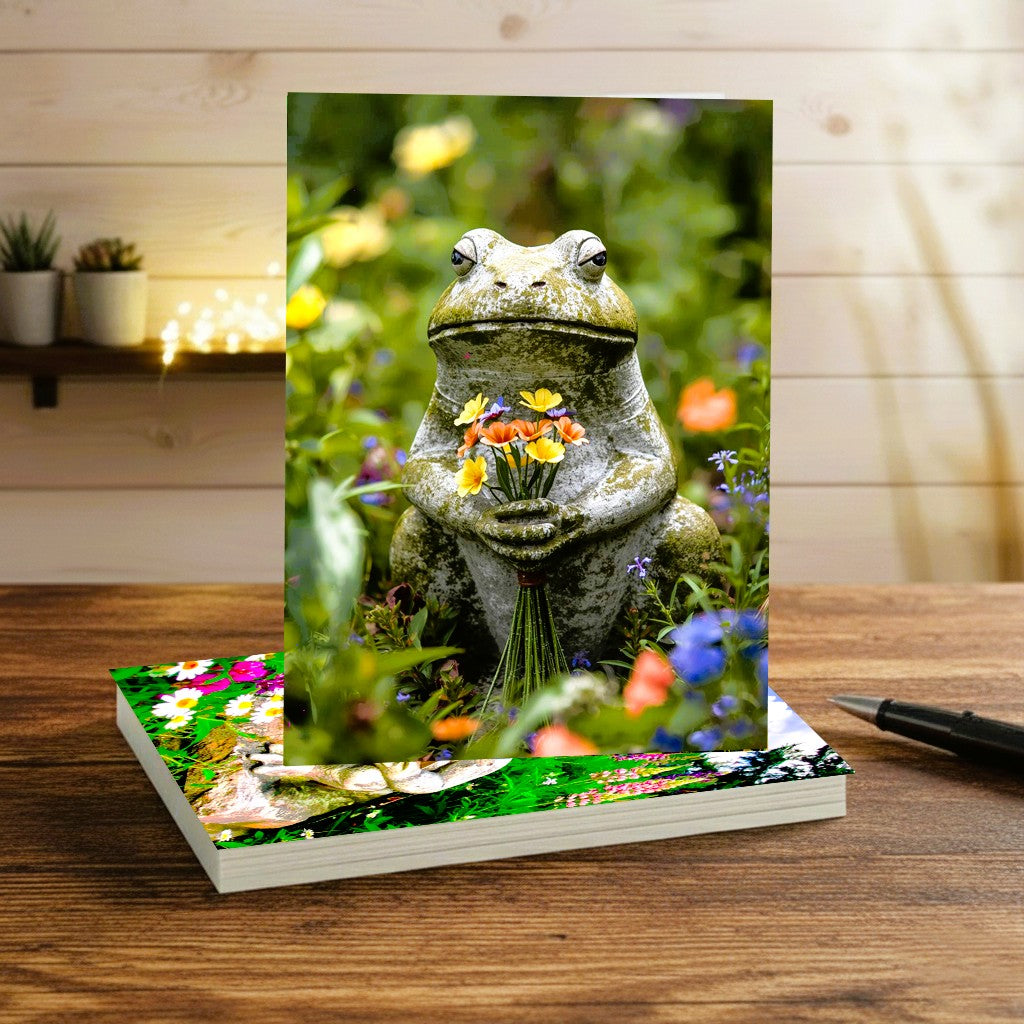 Flower Frog Note Cards | Handmade Nature Stationery Set