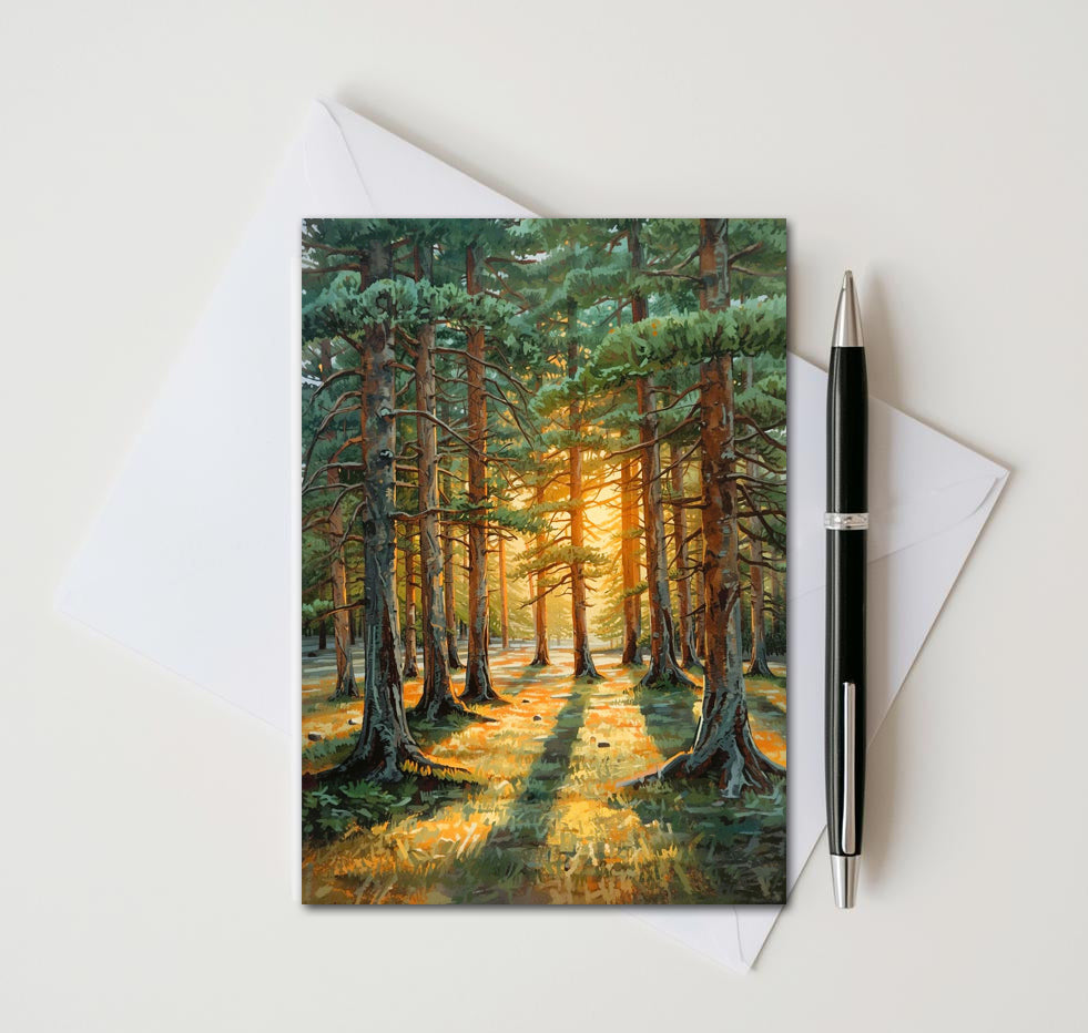 Pine Tree Note Cards | Handmade Nature  Stationery Set