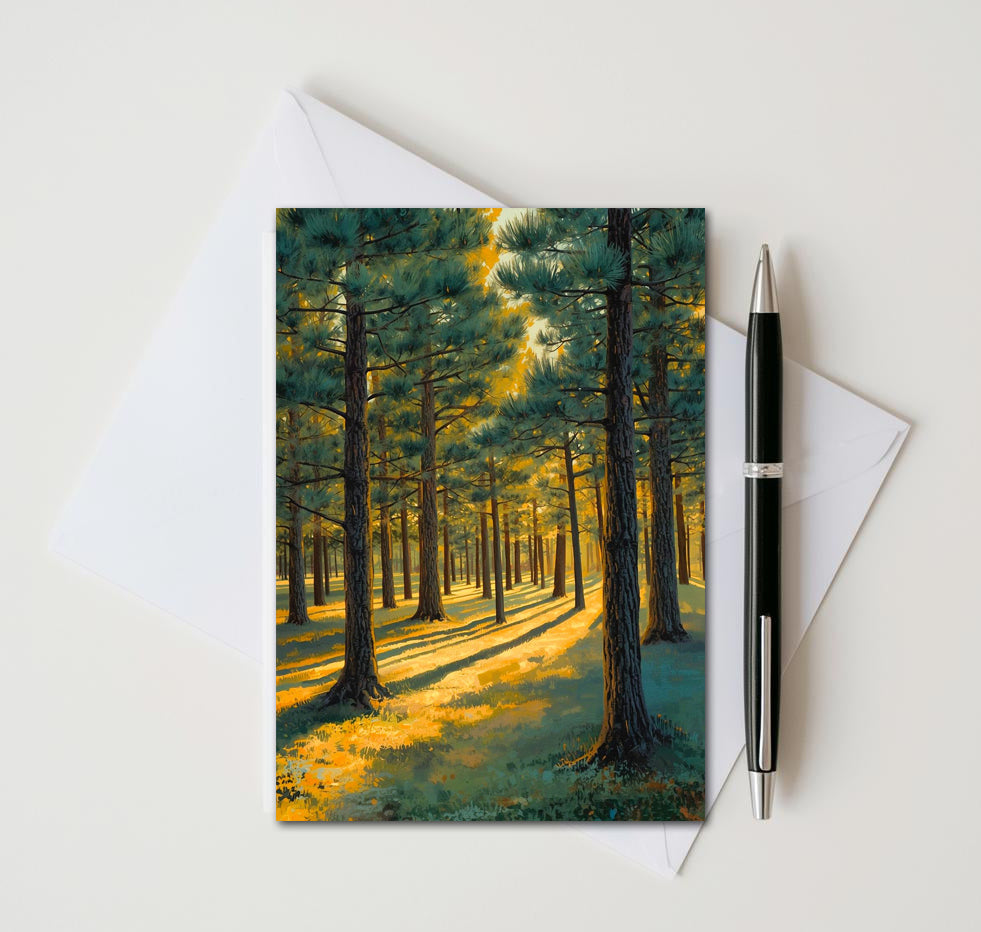 Pine Tree Note Cards | Handmade Nature  Stationery Set