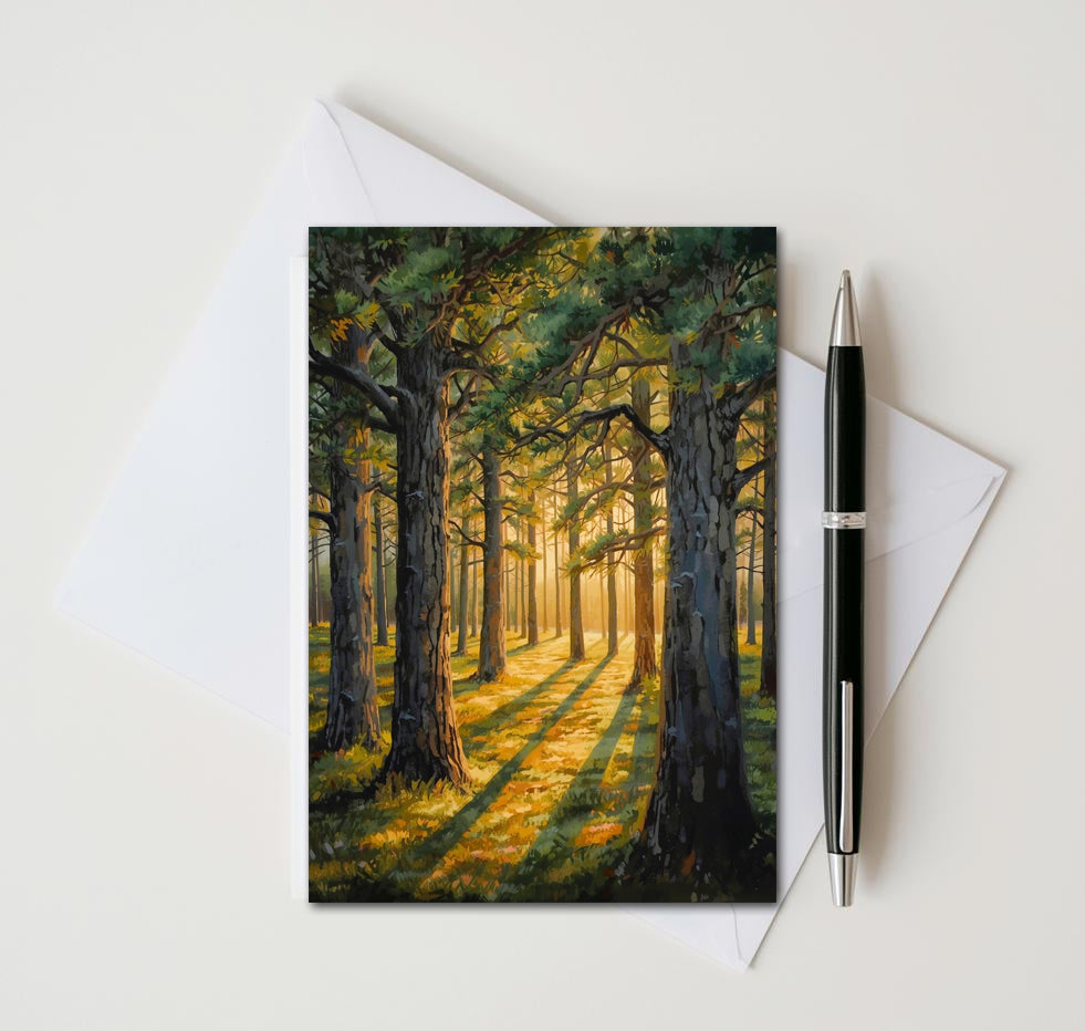 Pine Tree Note Cards | Handmade Nature  Stationery Set