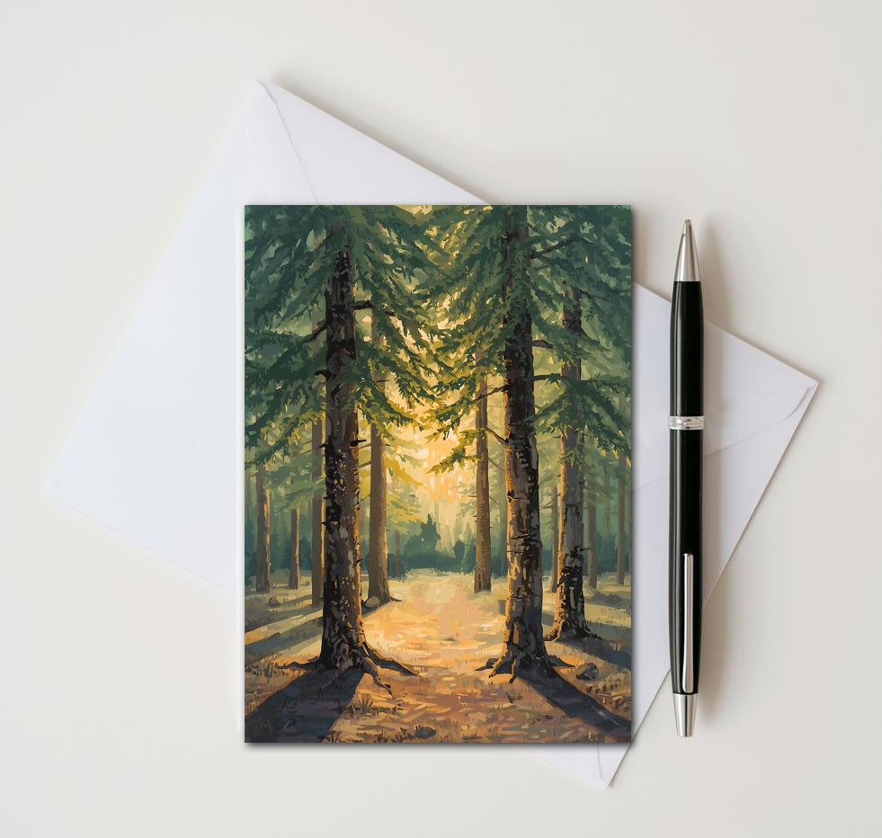 Pine Tree Note Cards | Handmade Nature Stationery Set