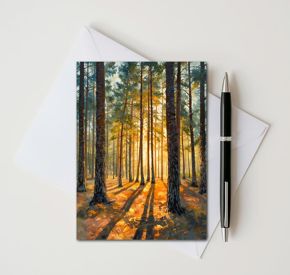 Pine Tree Note Cards | Handmade Nature Stationery Set