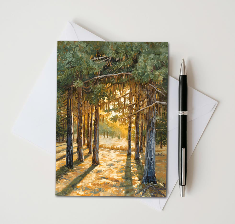 Pine Tree Note Cards | Handmade Nature Stationery Set