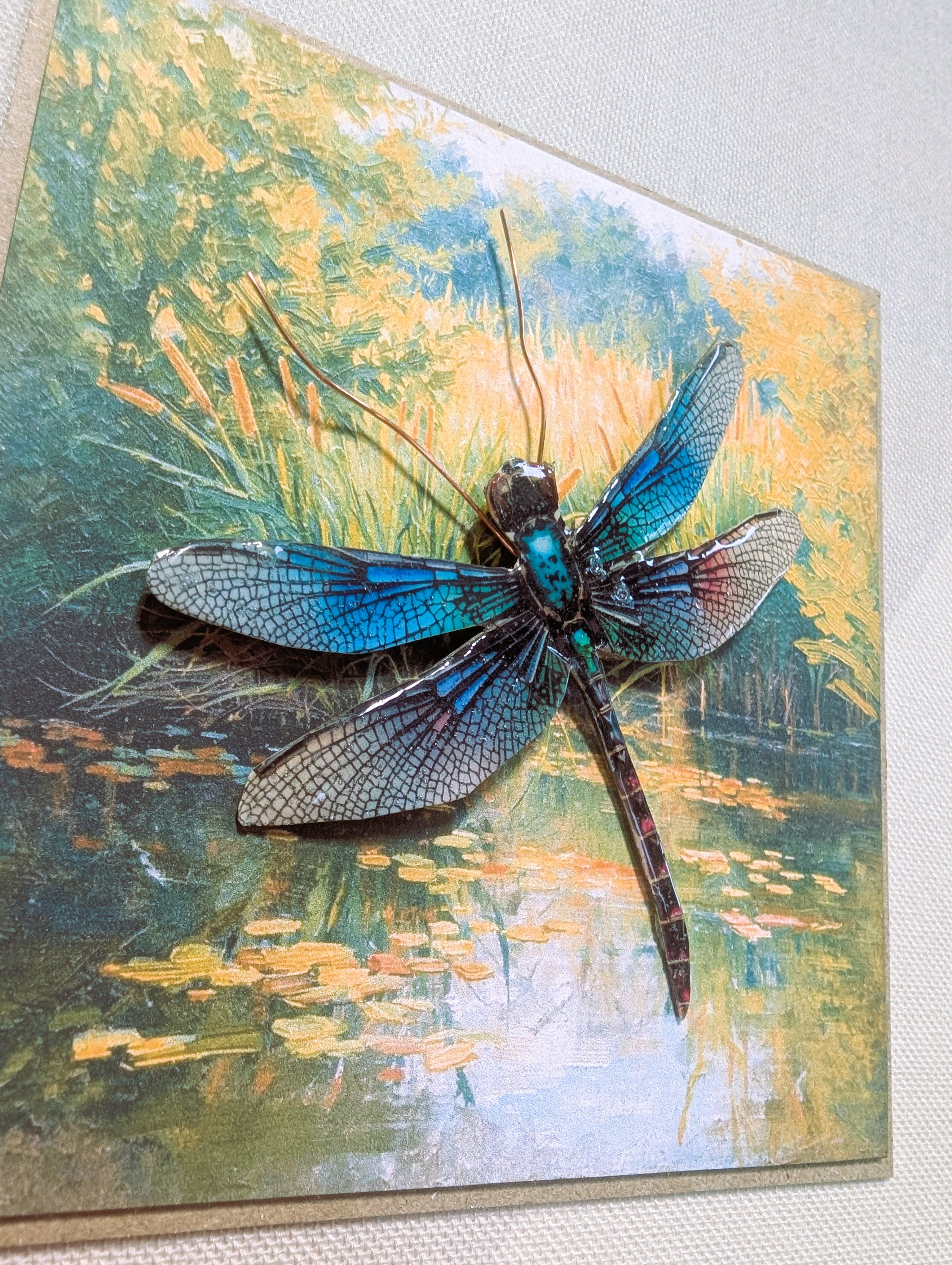 July Snail Mail Club Box | Handwritten Letter, Dragonfly Stationery & Handmade Art Bundle | Only 8