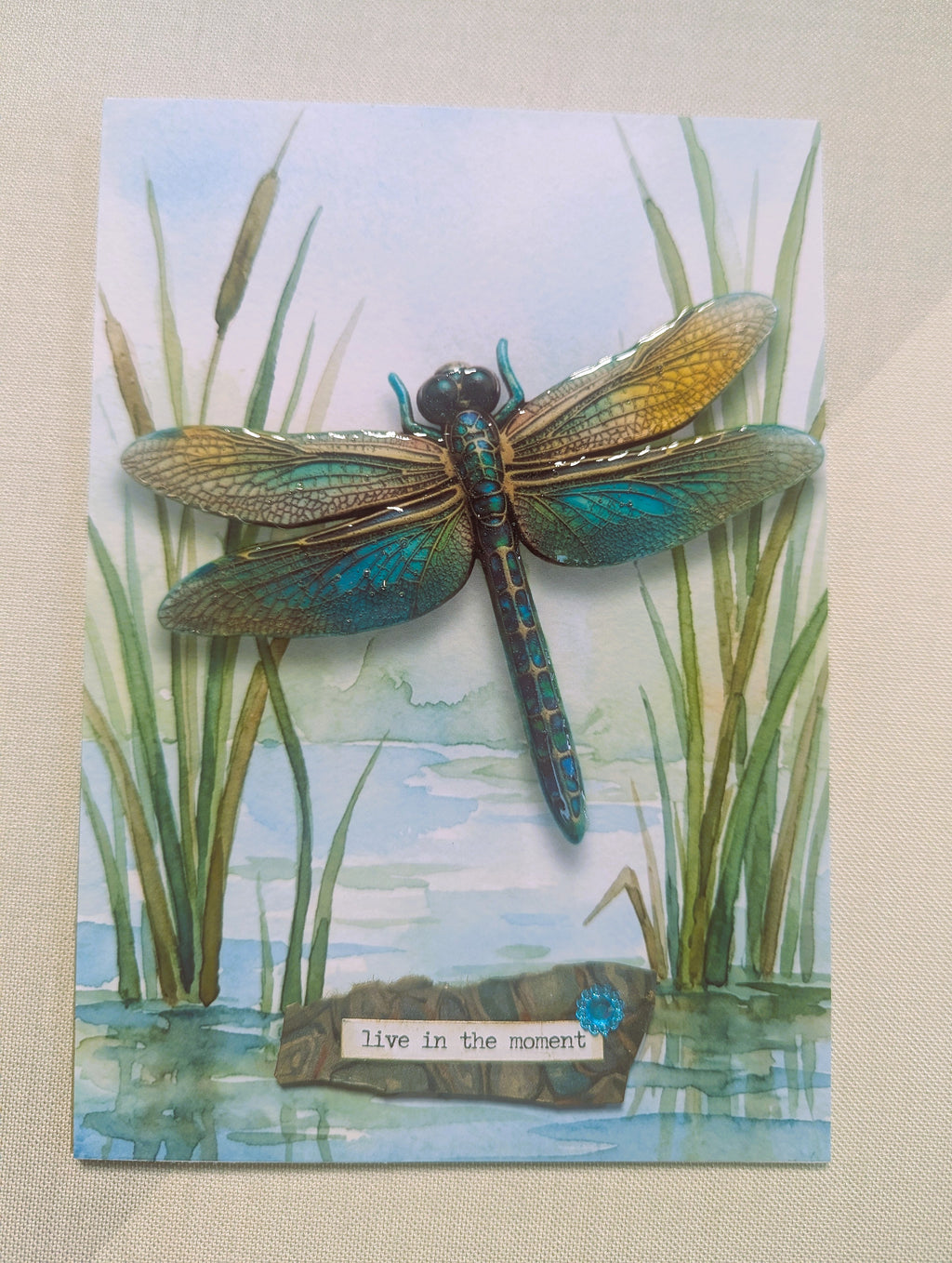 July Snail Mail Club Box | Handwritten Letter, Dragonfly Stationery & Handmade Art Bundle | Only 8