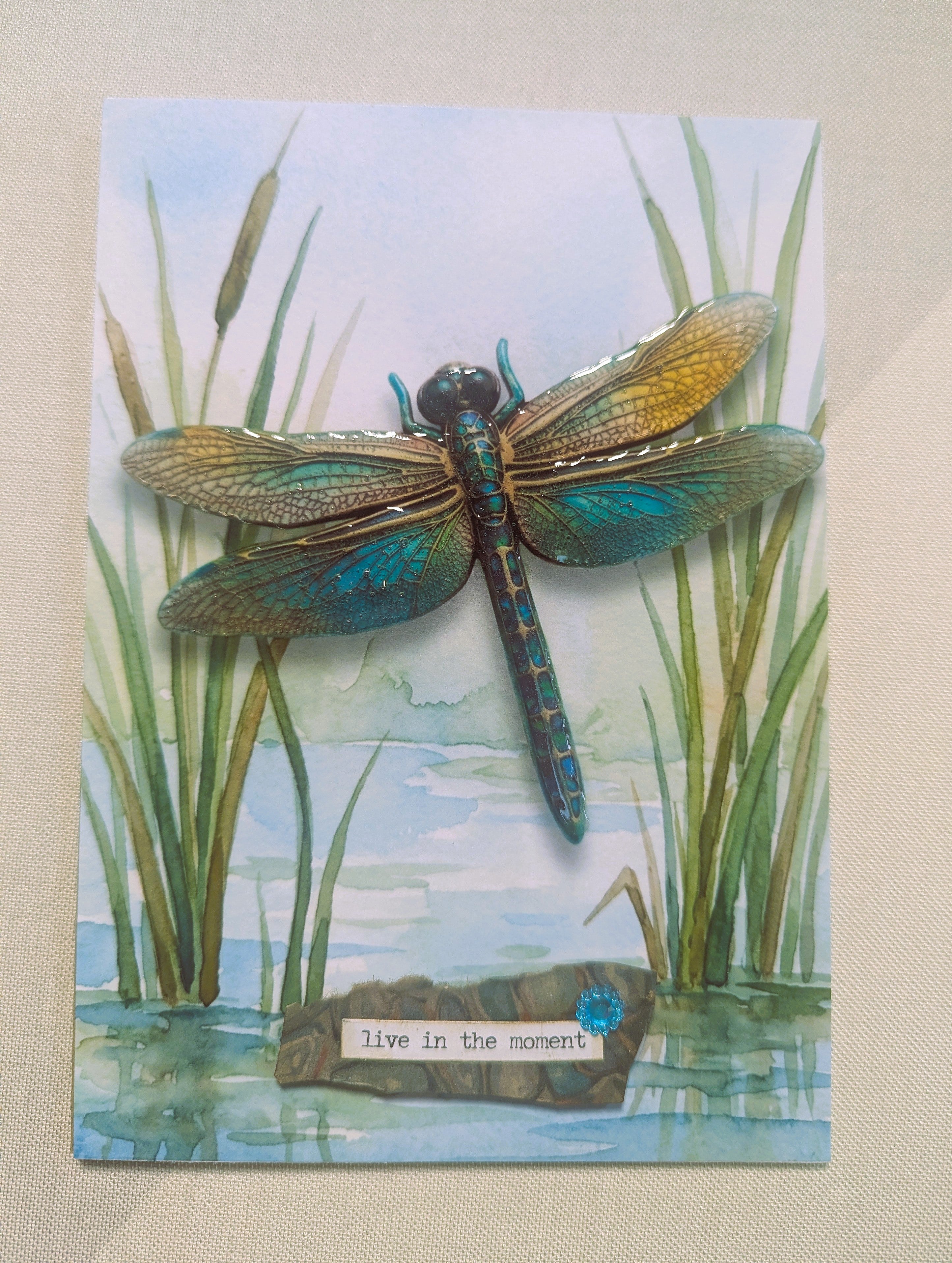 July Snail Mail Club Box | Handwritten Letter, Dragonfly Stationery & Handmade Art Bundle | Only 8