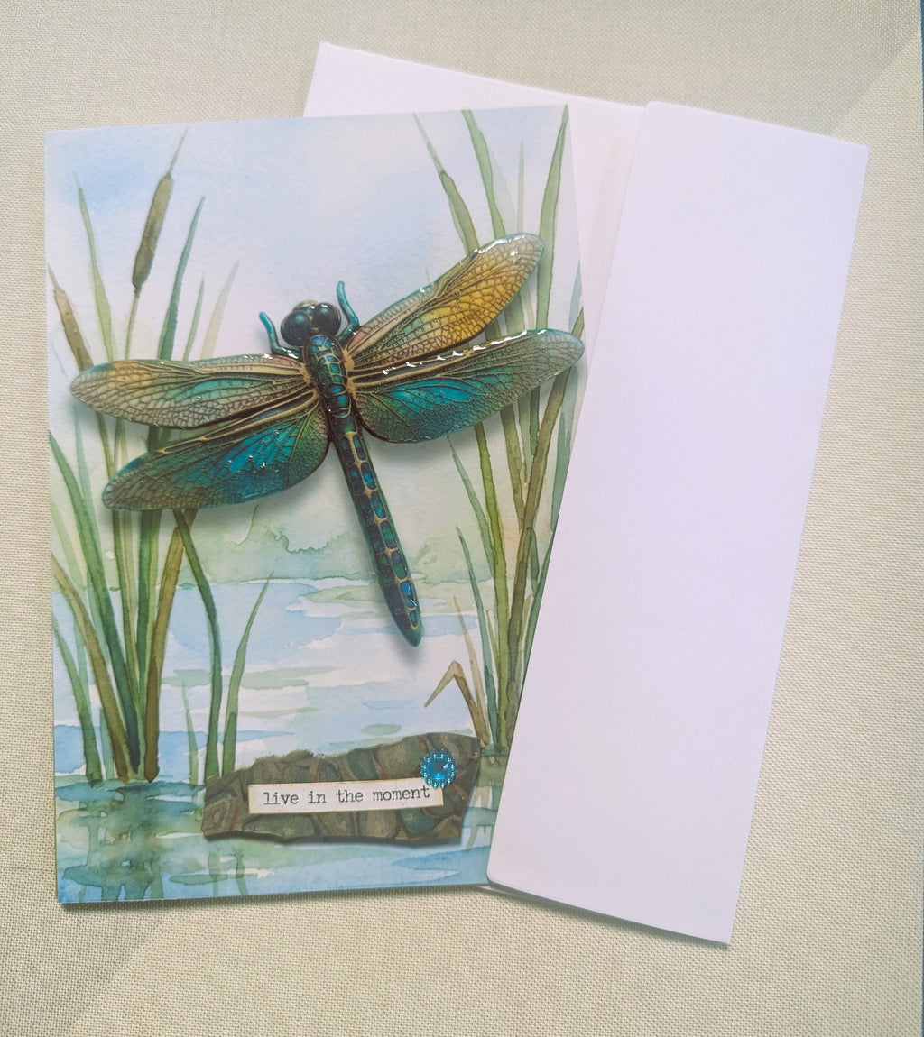July Snail Mail Club Box | Handwritten Letter, Dragonfly Stationery & Handmade Art Bundle | Only 8