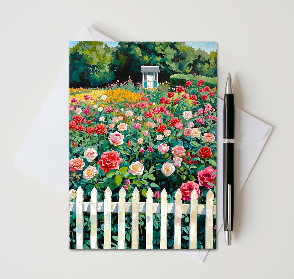 Rose Garden Note Cards | Handmade Nature Stationery Set