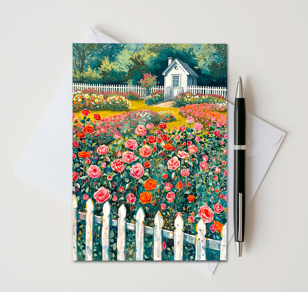 Rose Garden Note Cards | Handmade Nature Stationery Set