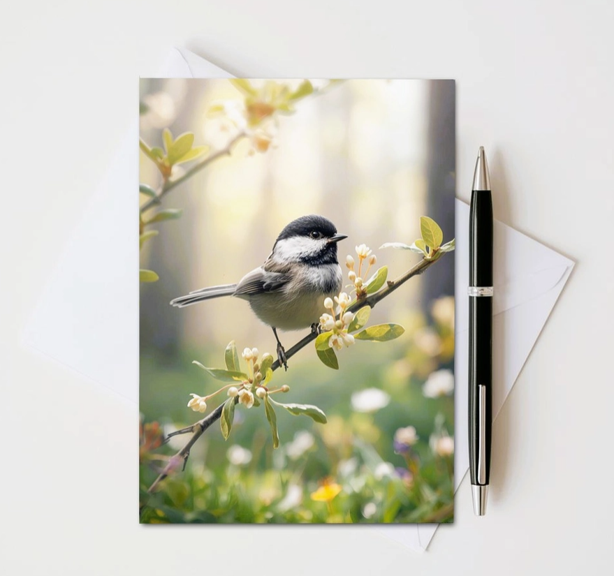 Spring Songbird Note Card | Handmade Nature Stationery