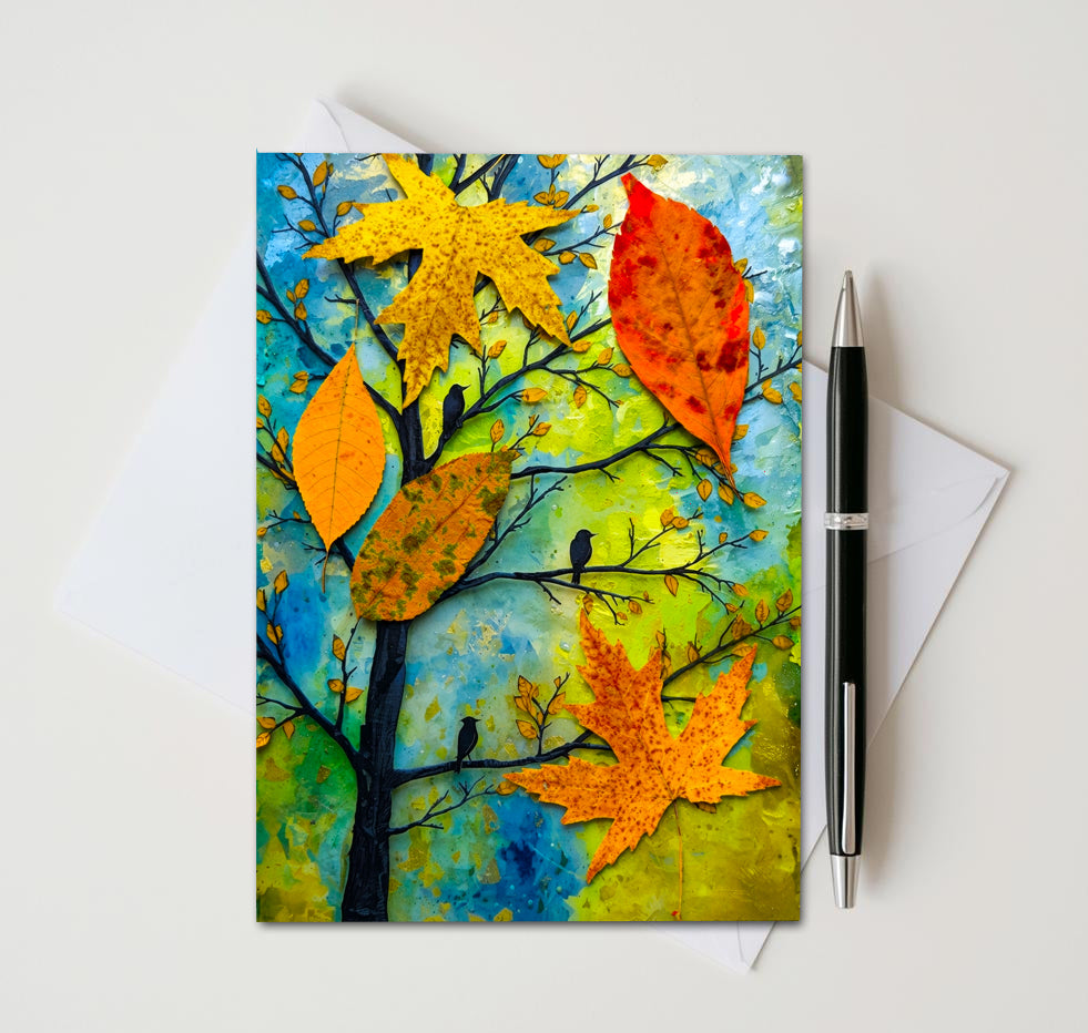 Enchanting Wings Note Cards, Set Of 8 Handmade 5x7 Assorted Greeting Cards