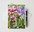 Enchanting Wings Note Card, Handmade 5x7 Nature Greeting Card