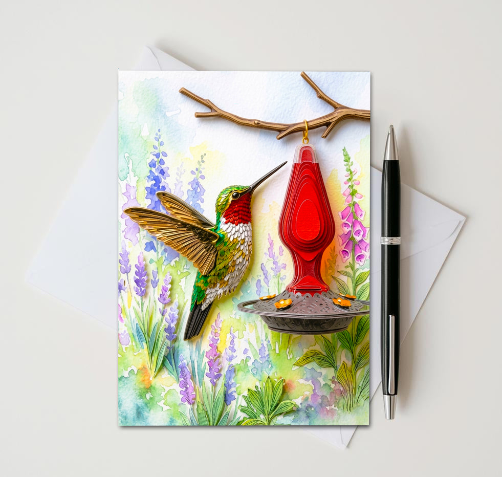 Enchanting Wings Note Cards, Set Of 8 Handmade 5x7 Assorted Greeting Cards