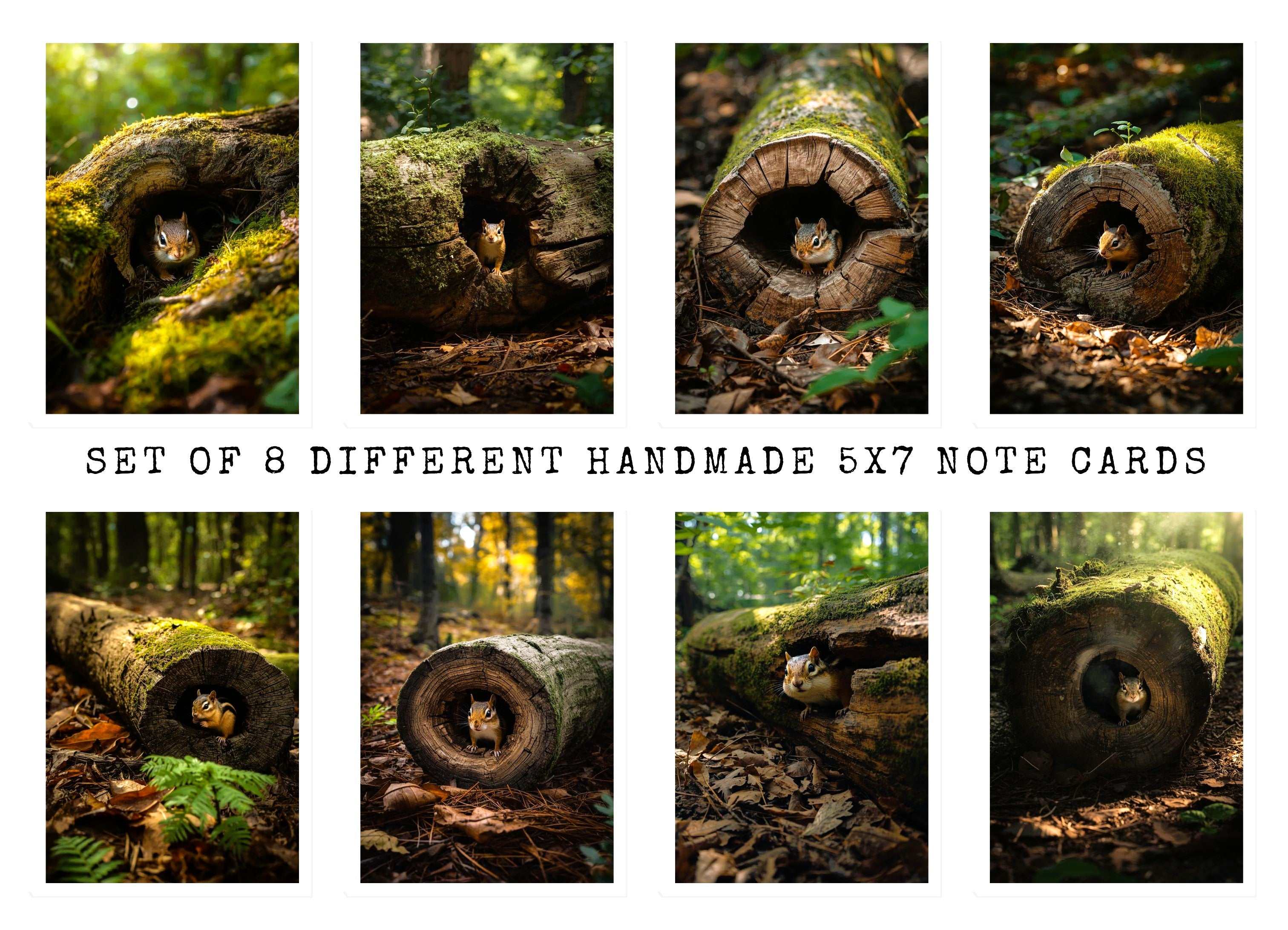 Squirrel Note Cards | Handmade Nature Stationery Set