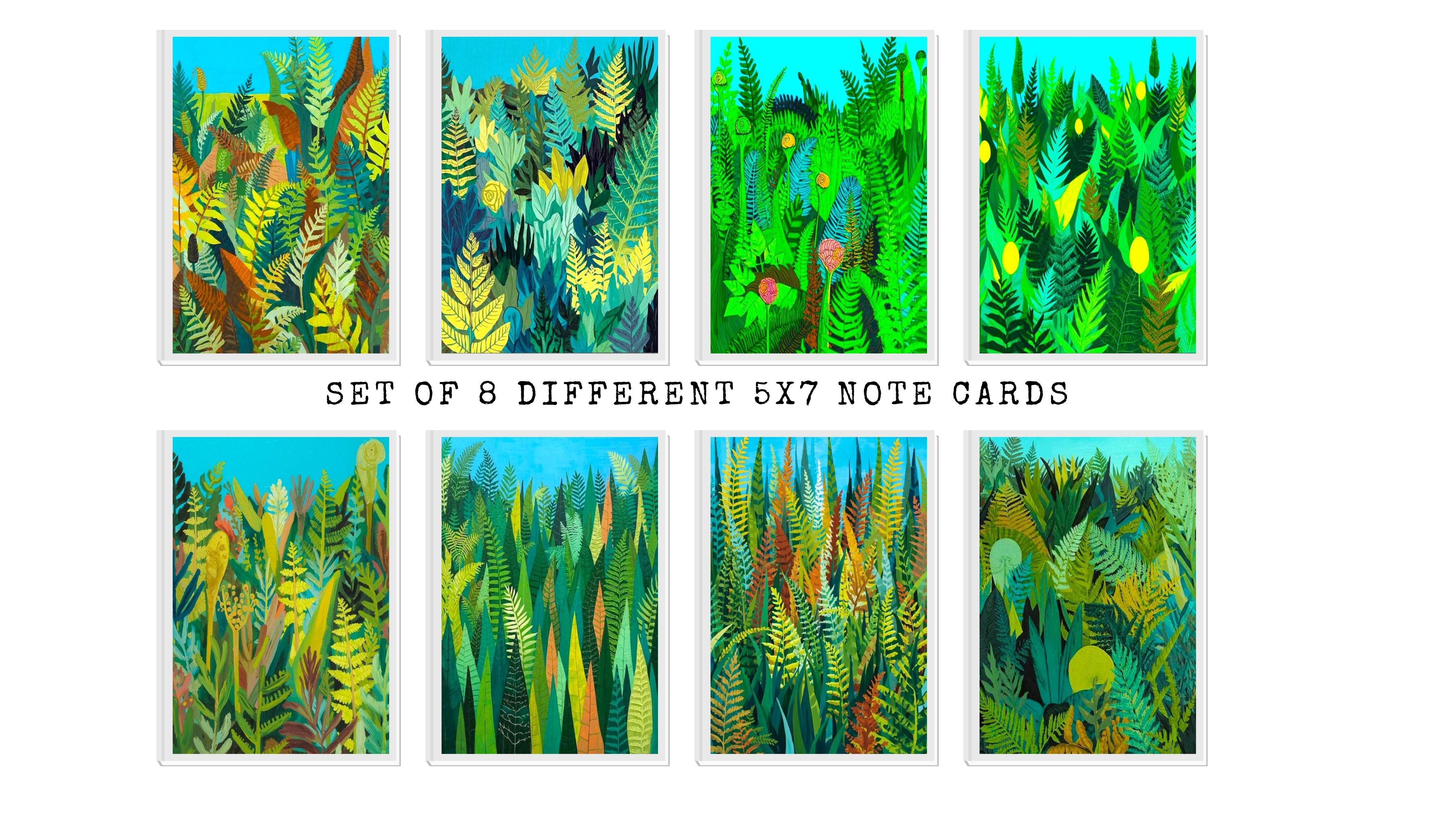 Botanical Fern Note Cards | Handmade Nature Stationery Set