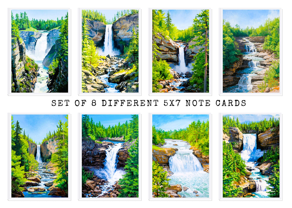 Waterfall Note Cards | Handmade Nature Stationery Set