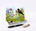 Wildflower Songbird Note Cards - Set of 6 Stationery 5x7 Blank Nature Cards