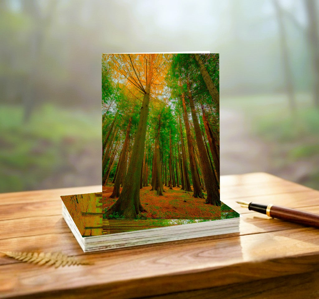 Green Forest Note Cards | Handmade Nature Stationery Set